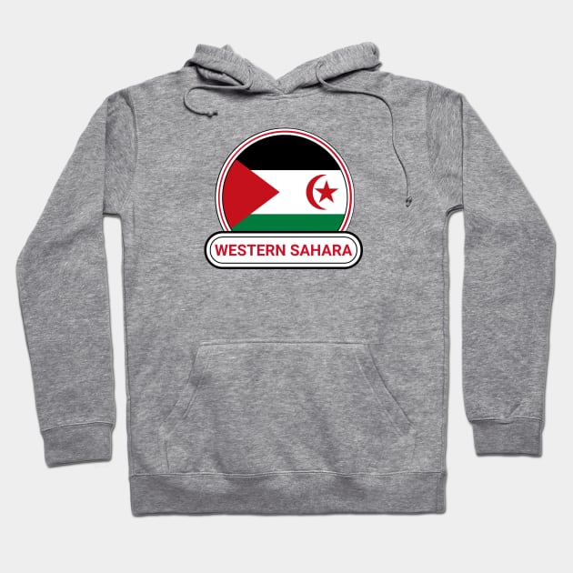 Western Sahara Country Badge - Western Sahara Flag Hoodie by Yesteeyear